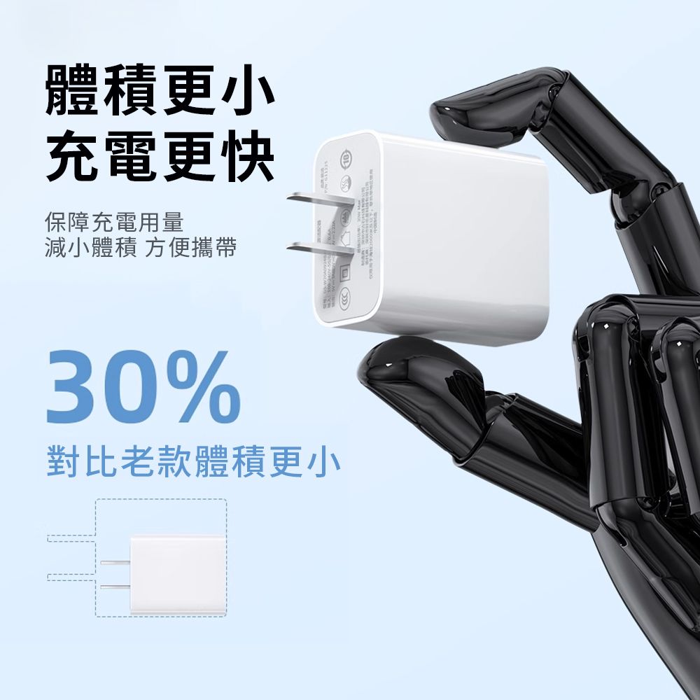 OMG PD30W快充充電器 官方同款快充頭 Type-C快速充電器 豆腐頭iPhone16充電器 支援iphone8-16（台灣現貨）