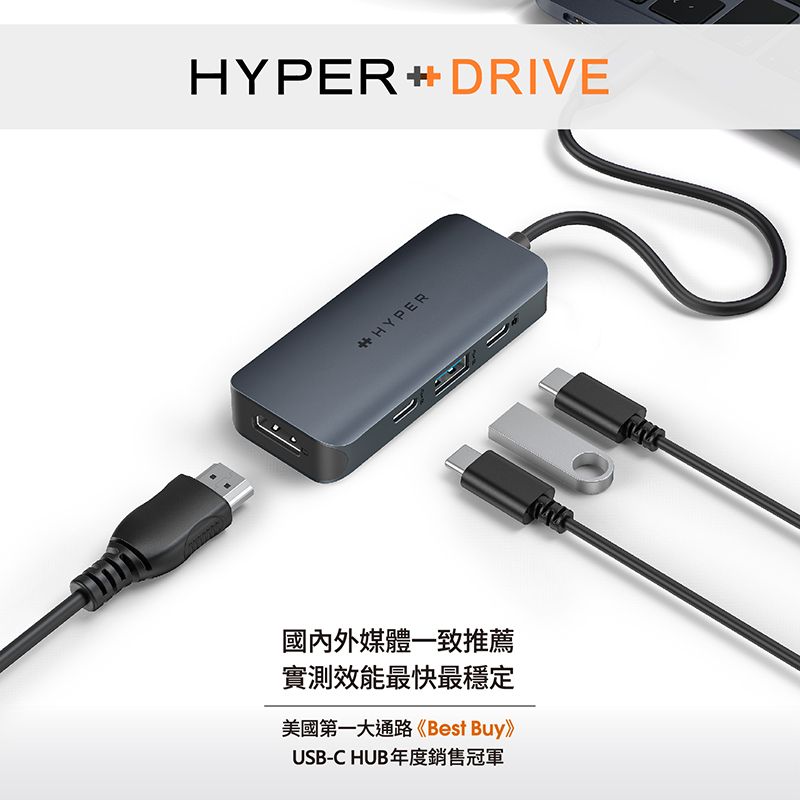 Hyper Gen2 4-in-1 USB-C HUB-午夜色