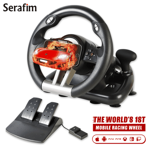 Serafim R1+ 賽車方向盤+踏板(支援安卓/iOS/Switch/PS4/Xbox/PC)