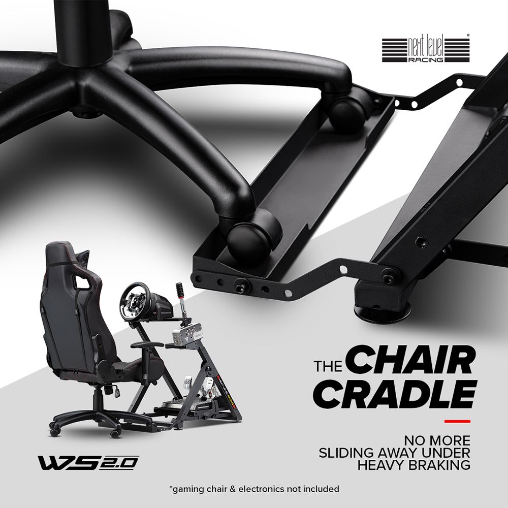 IRACINGTHE CHAIRCRADLENO MORESLIDING AWAY UNDERHEAVY BRAKINGgaming chair &amp; electronics not included