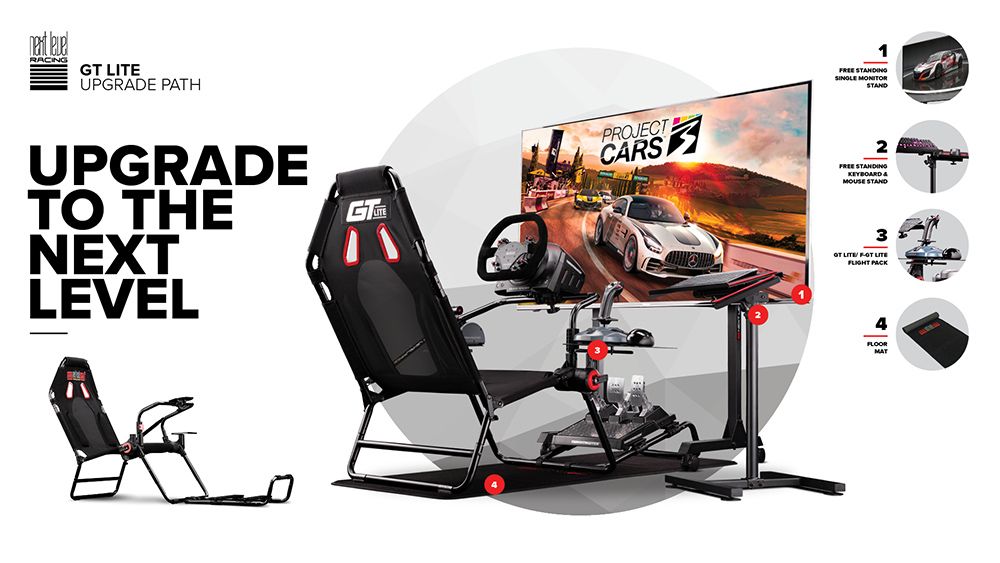 GT UPGRADE PATHUPGRADETO THENEXTLEVELPROJECTCARS1  MONITORSTAND2FREE STANDING MOUSE STAND   LITE FLOOR