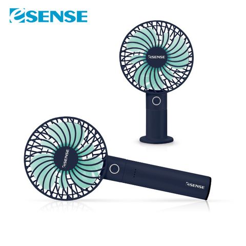 Esense獨家研發★可以當行充的風扇★Esense 自然風行動電源USB風扇 (限定藍)