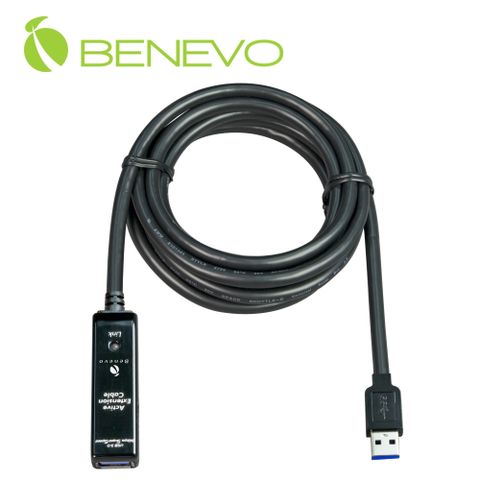 BENEVO專業型 3M 主動式全速USB 3.0 訊號增益延長線，附專用變壓器(BUE3003U1A)