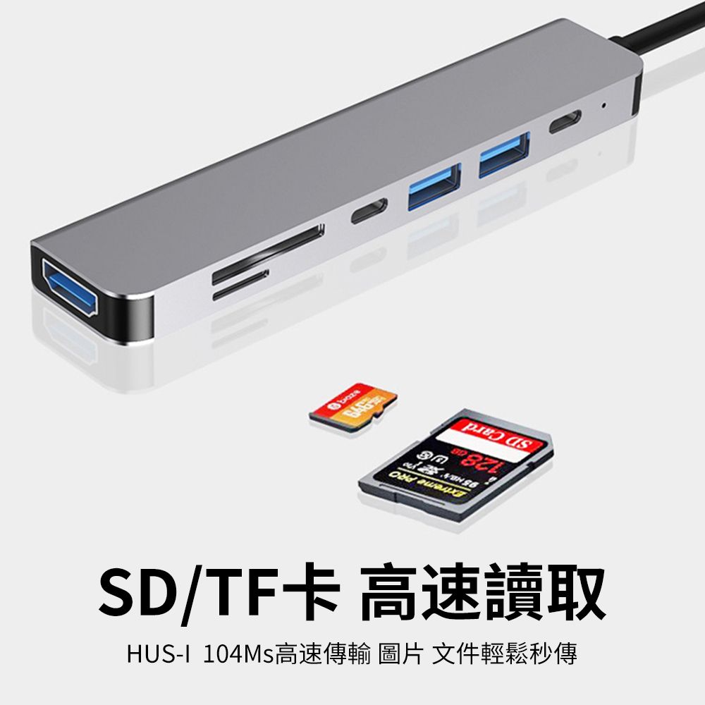 ANTIAN Type-C 七合一多功能HUB轉接器 USB集線器 HDMI智能轉換器 筆電擴展塢 mac轉接頭