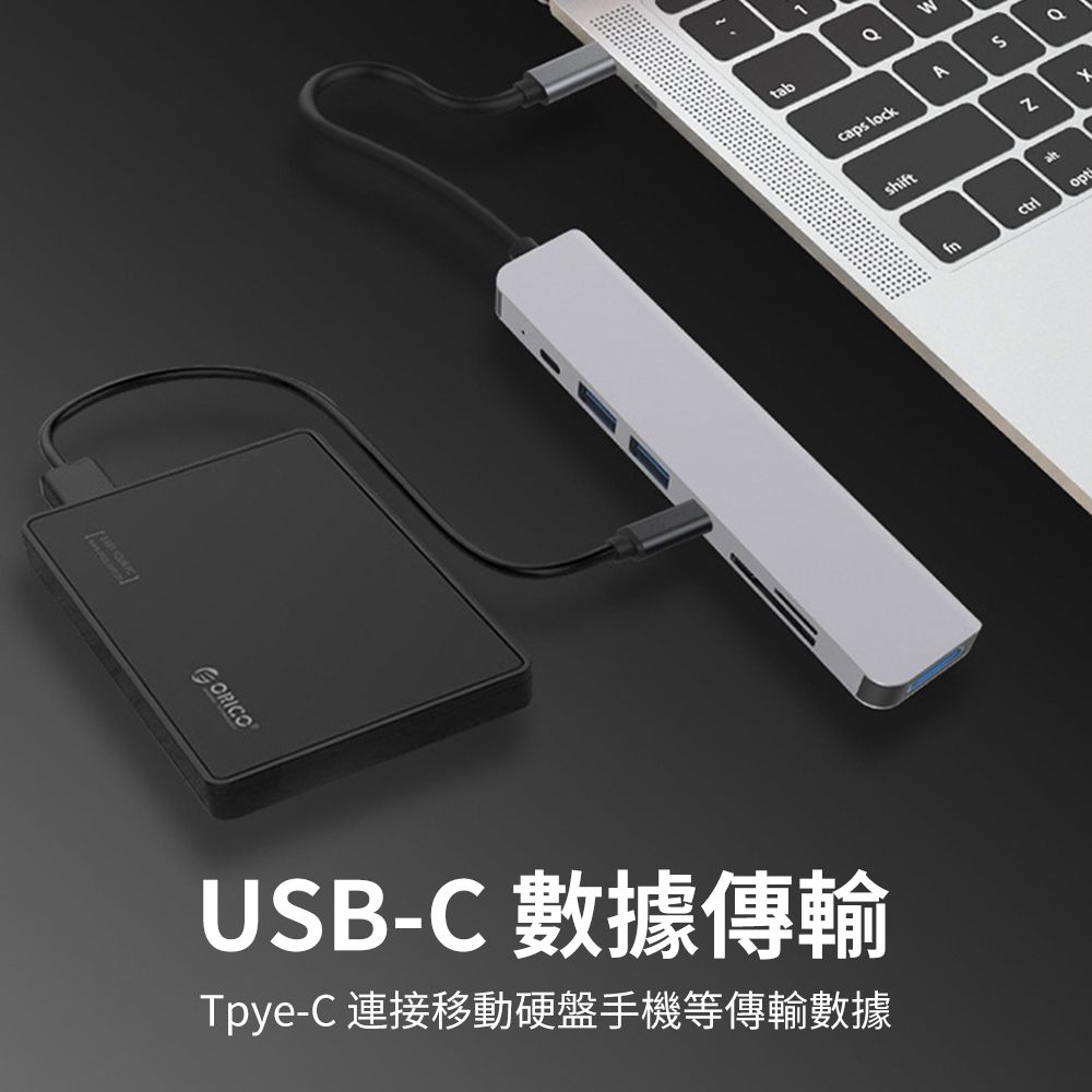 ANTIAN Type-C 七合一多功能HUB轉接器 USB集線器 HDMI智能轉換器 筆電擴展塢 mac轉接頭