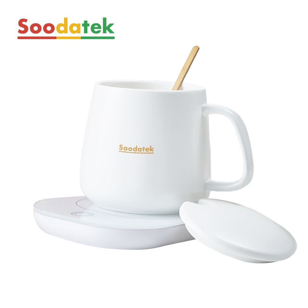 Soodatek 保溫杯墊陶瓷杯精裝禮盒白色/SDKC-18W420ML-WT