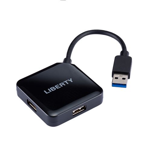 LIBERTY 利百代 4PORT USB3.0集線器-黑 LY-302