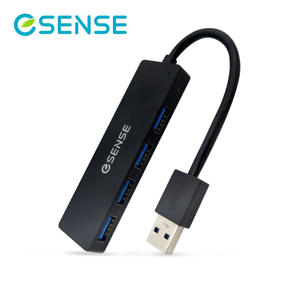 Esense 逸盛 高速傳輸4埠USB3.0 HUB(黑)PA