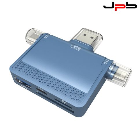 [ JPB ] USB/Type-C/Lightning 三合一多功能讀卡機 ( USB/SD/TF/Lightning )