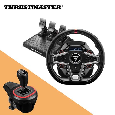 Thrustmaster T248P 方向盤+TH8S Shifter Add-On 排檔桿
