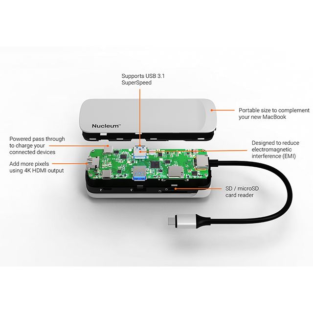 Kingston 金士頓 Nucleum USB-C 集線器 含HDMI 輸出USB-ASD 及 MicroSD 讀卡機