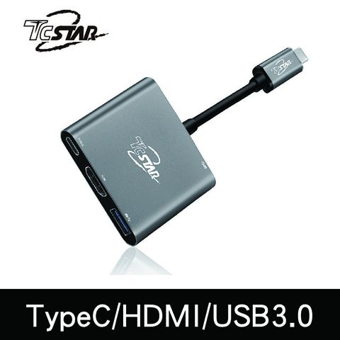 TCSTAR TYPE-C轉HDMI/USB3.0HUB/USB-C TYC-MF005GR