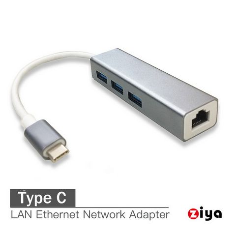 USB TYPE-C USBX3 LAN 集線器與網路線 ，隨身攜帶超方便。