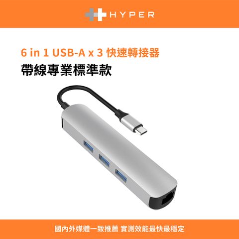 HyperDrive 6-in-1 USB-C Hub-銀