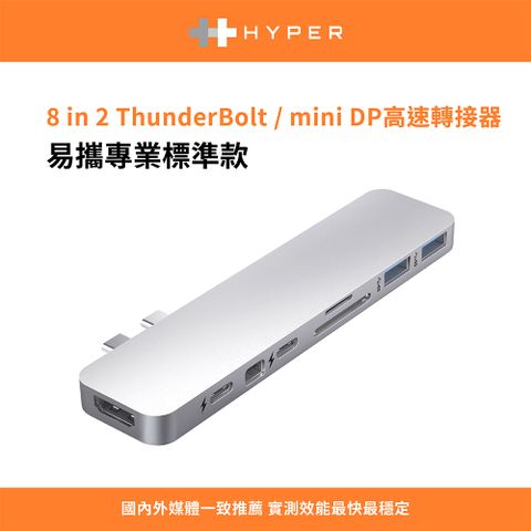 Hyper Drive 8-in-2 USB-C Hub-銀