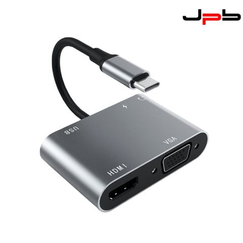 [ JPB ] Type-C to PD+HDMI+VGA+USB+AUDIO HC-11 五合一 轉接器