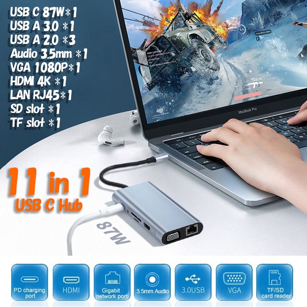 Golf 11 in 1 USB C 集線器- PChome 24h購物