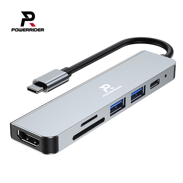 PowerRider  六合一PD充電傳輸集線器