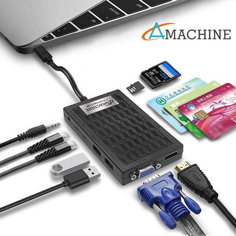 【Amachine】TYPE C 3.1極速PD 11合1 HUB(for macbook / Surface )