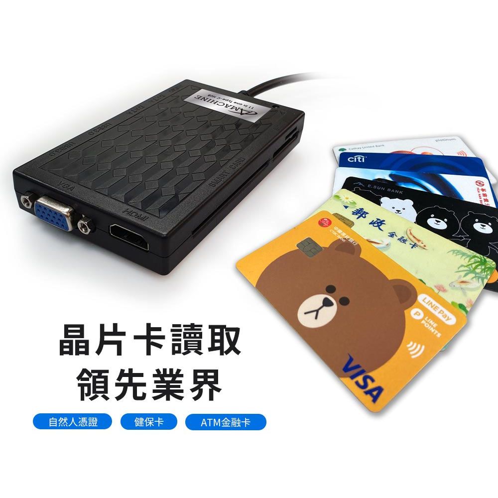  【Amachine】TYPE C 3.1極速PD 11合1 HUB(for macbook / Surface )