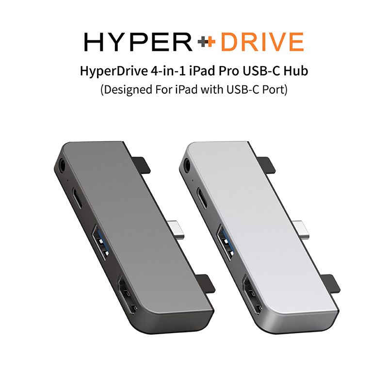 Hyper Drive 4-in-1 iPad Pro USB-C Hub-太空灰