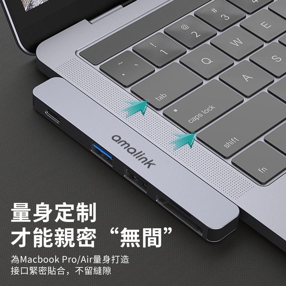 YUNMI 雙TYPE-C五合一擴展塢 PD快充 擴充轉接器 hub集線器 筆電轉接頭(TYPE-C轉USB3.0/USB2.0/SD/DF)-黑色