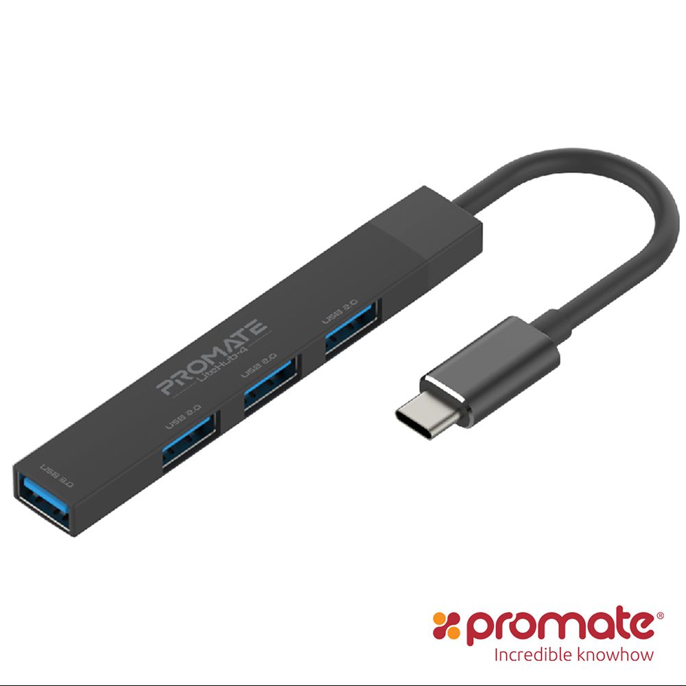 Promate  Type C to USB 3.0 (4埠) Hub 高速集線器(LiteHub-4)