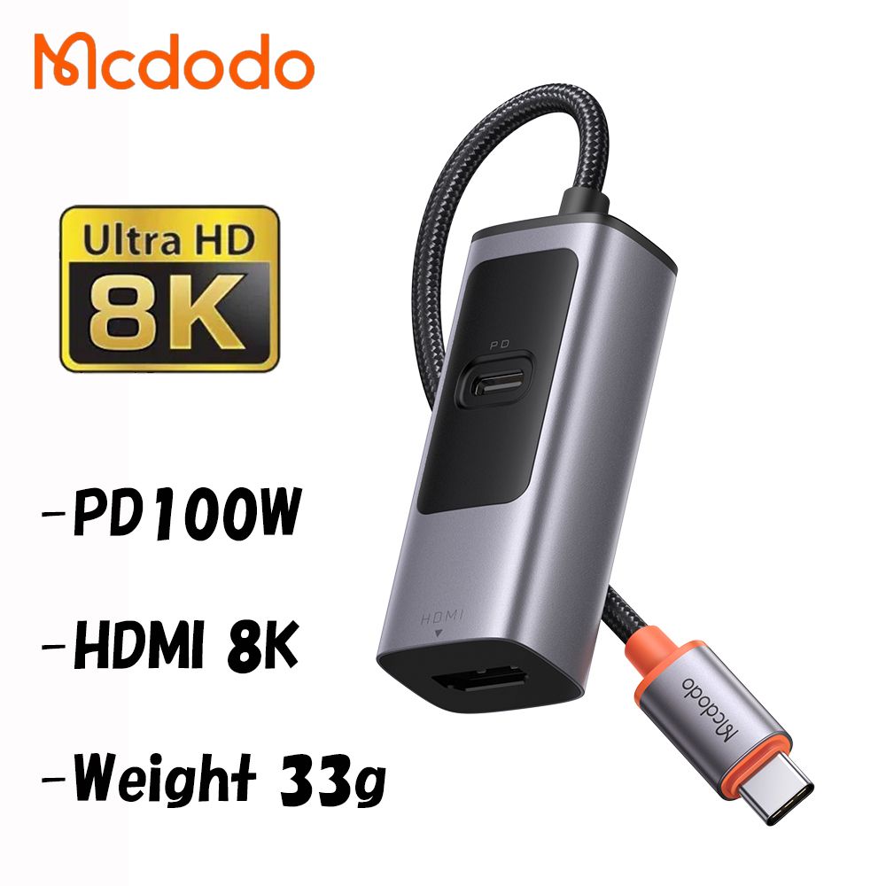 Mcdodo 麥多多   HDMI 8K 2 in 1 USB-C 集線器