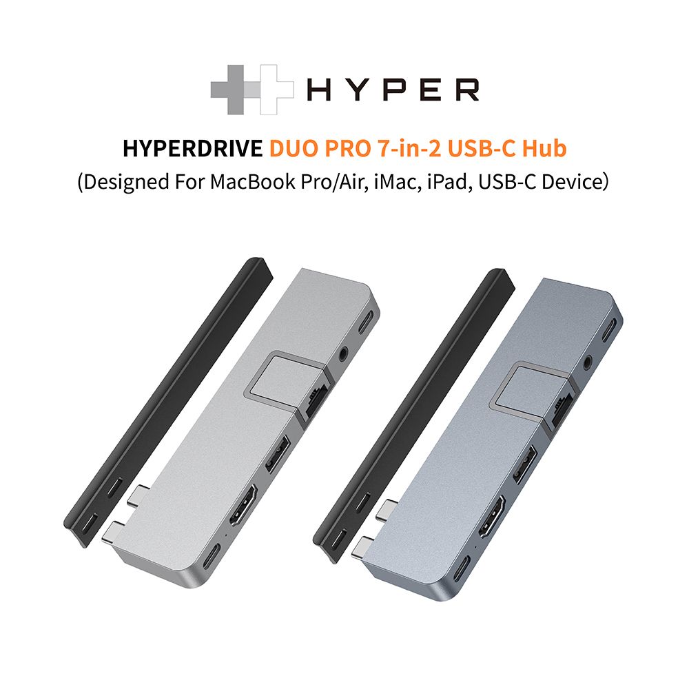 Hyper HypdeDrive 7-in-2 USB-C Hub(Magsafe)-銀