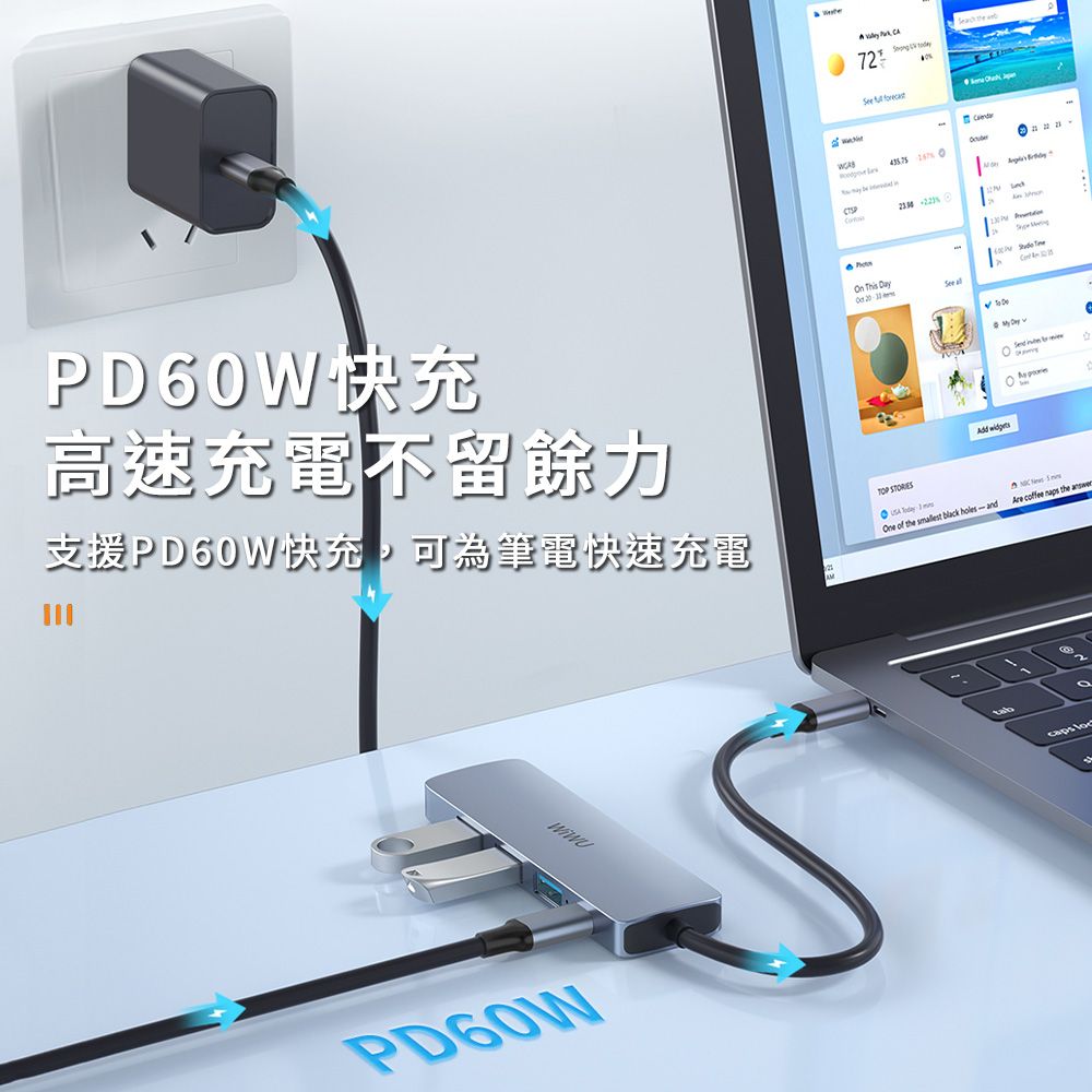 WiWU  Alpha系列 USB-C HUB 五合一多功能集線器