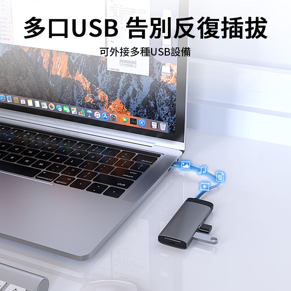 Sily Type-C HUB 七合一多功能擴展塢 PD充電 USB-C轉換器 HDMI轉接器 USB3.0集線器