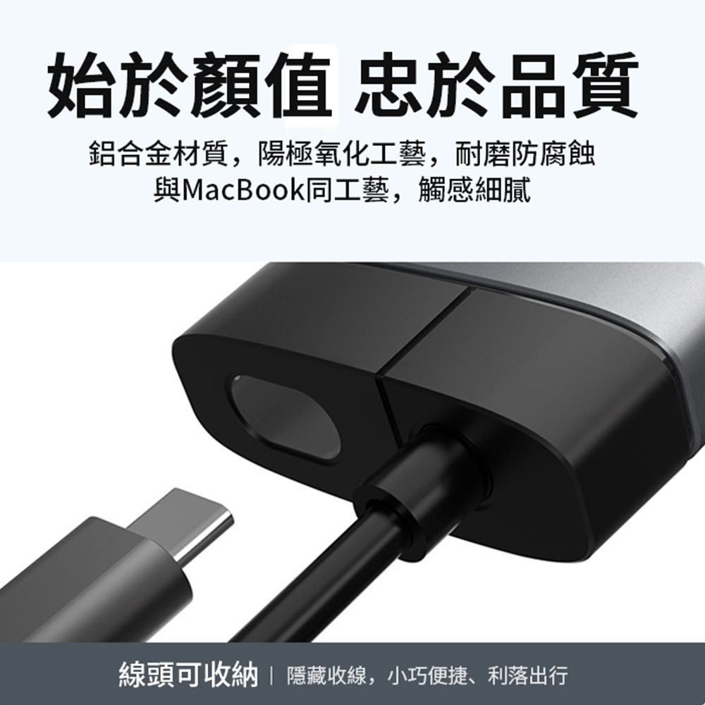 Sily Type-C HUB 七合一多功能擴展塢 PD充電 USB-C轉換器 HDMI轉接器 USB3.0集線器