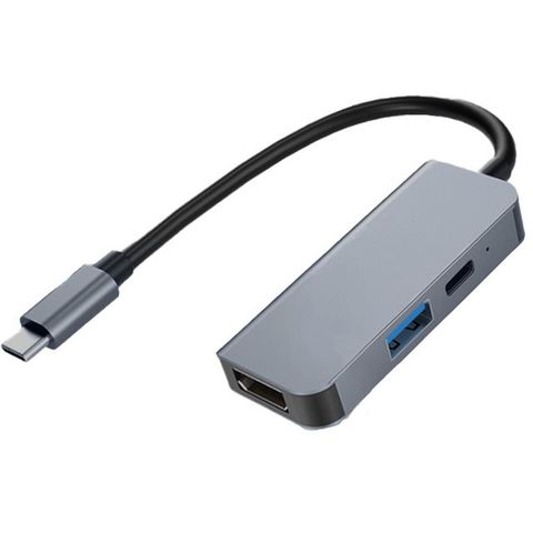 Type-c 三合一轉接器 HDMI影像傳輸 PD快充 USB擴充 4K 高清