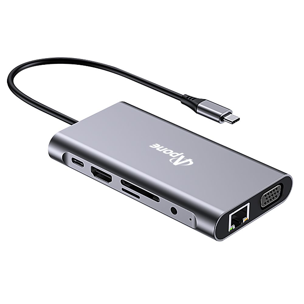 Apone Type-C PD 100W Hub十合一多功能集線器