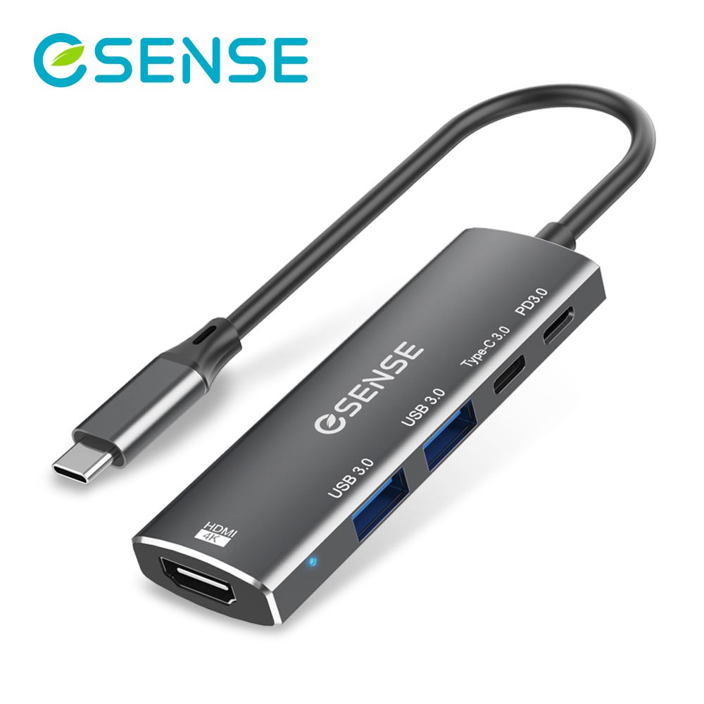 Esense 逸盛  Type-C TO HDMI/USB3.0/PD3.0轉接器 H552