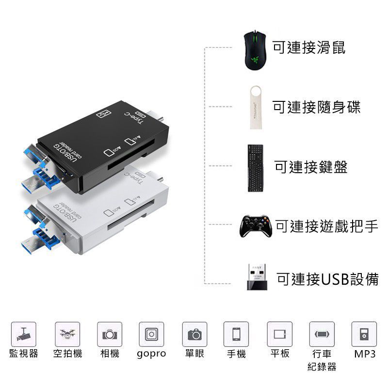  WillGo 6合1 存儲/傳輸/讀卡 跨裝置轉接器