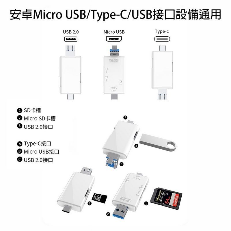  WillGo 6合1 存儲/傳輸/讀卡 跨裝置轉接器