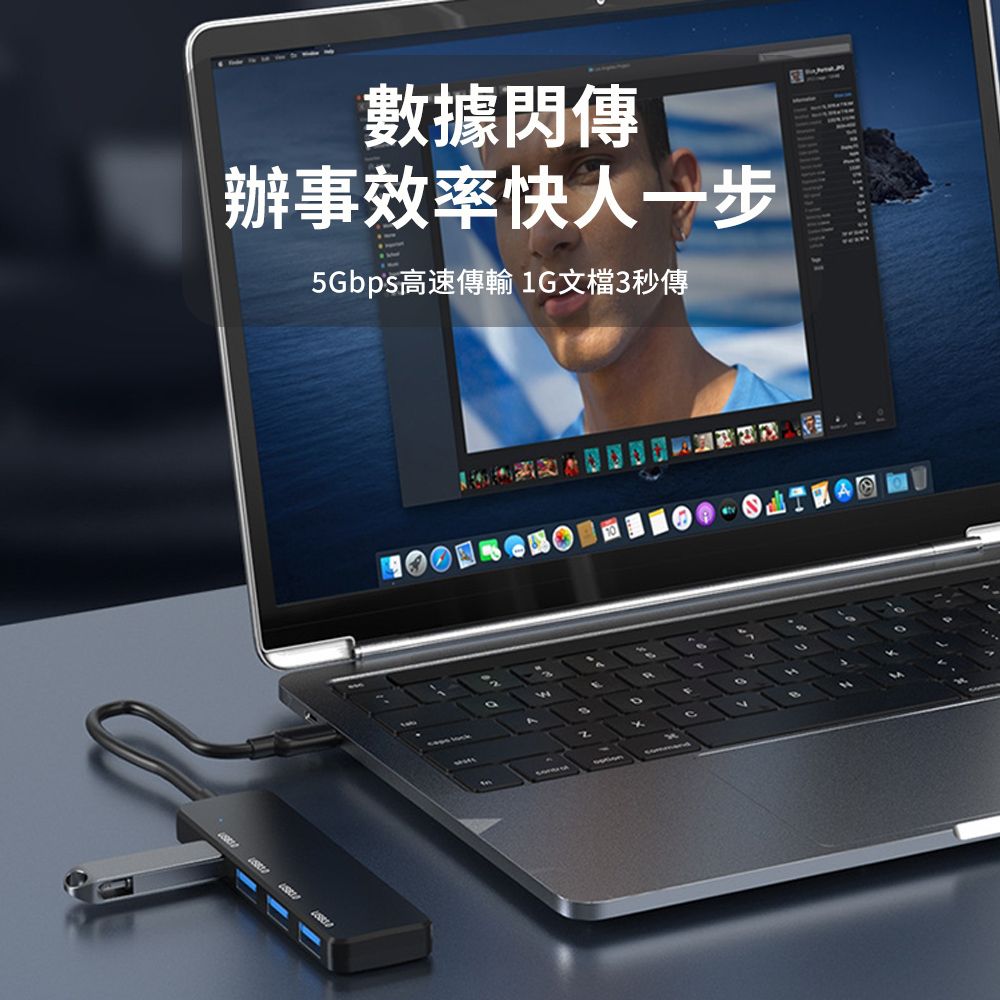 Mass ZestQ 四合一 USB Type C 多功能HUB集線器 筆電轉接頭 傳輸擴充擴展塢 筆電擴充轉接頭USB3.0*4