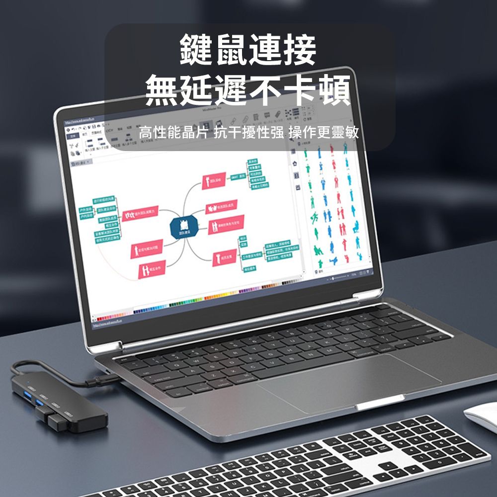 Mass ZestQ 四合一 USB Type C 多功能HUB集線器 筆電轉接頭 傳輸擴充擴展塢 筆電擴充轉接頭USB3.0*4