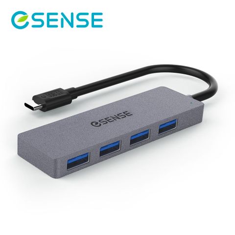 Esense 逸盛 Type-C USB3.1高速傳輸4埠HUB(灰)PA