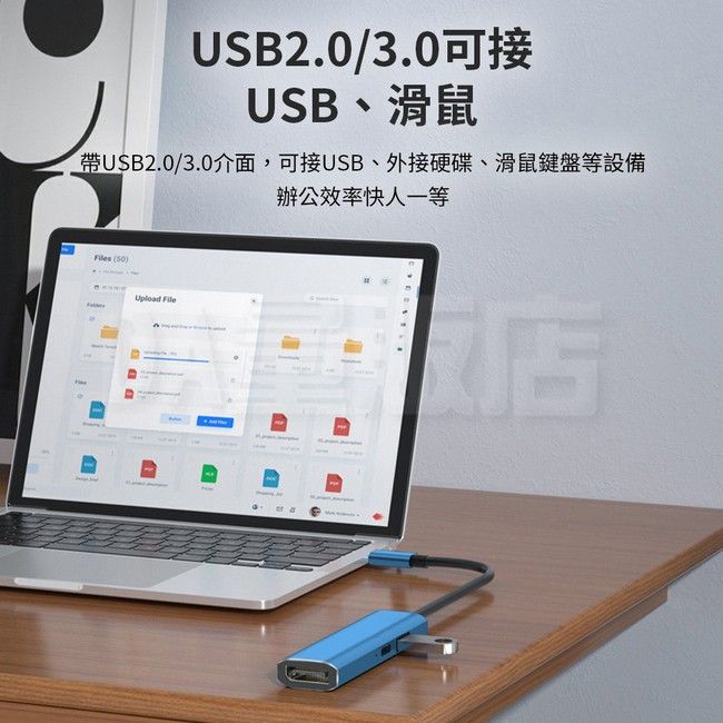  Type-C 三合一轉接器 PD+USB2.0+DP1.4