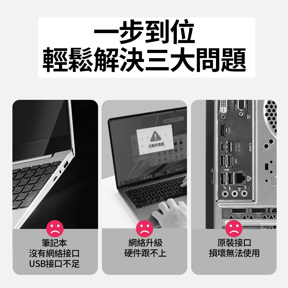  BASEE 6合1 USB3.0/Type-C千兆網卡HUB轉接器 鋁合金網線網口轉換器 USB轉接頭 轉接線集線器