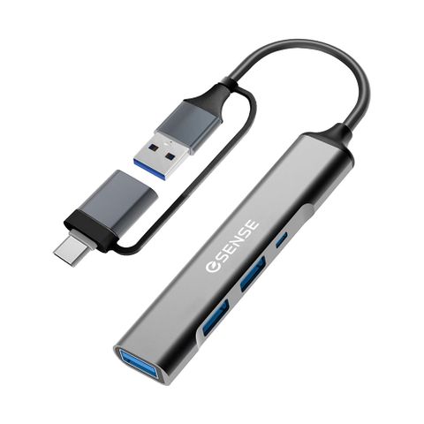 Esense 逸盛 S649 A+C鋁合金USB3.2 Gen1 HUB