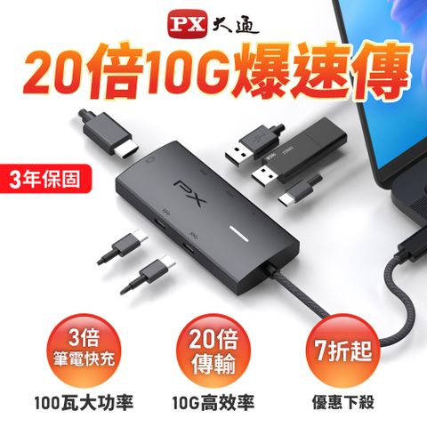 PX 大通 USB TYPE C 6合1高畫質影音轉換器 (CX6-22)
