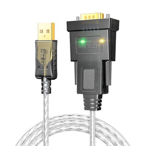 【易控王】0.5M USB轉RS232轉換線 序列埠線 PL2303GT晶片 雷擊浪湧保護(40-750-02-01)