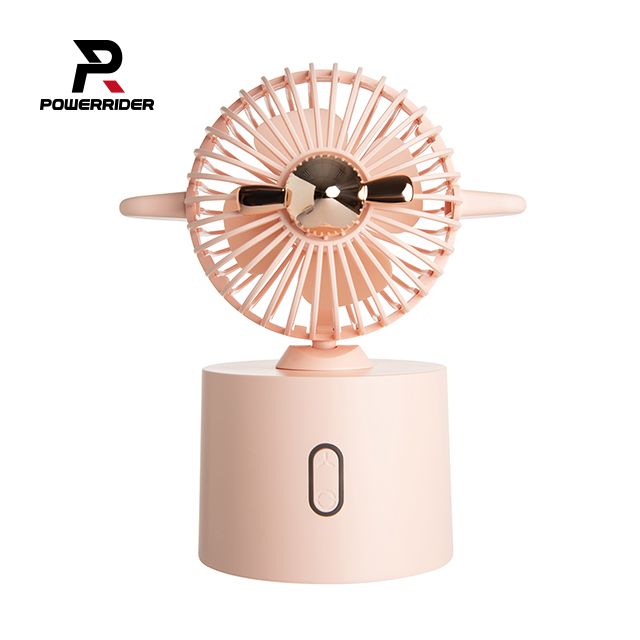 PowerRider  F7 飛機搖頭風扇 粉色