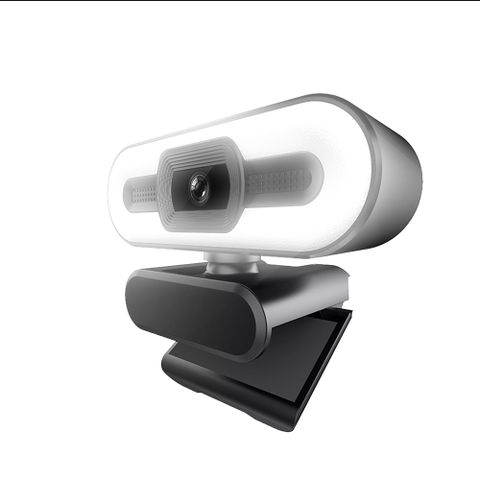 UniSync 2K超高畫質USB智能美顏燈網路視訊直播攝影機 廣角款