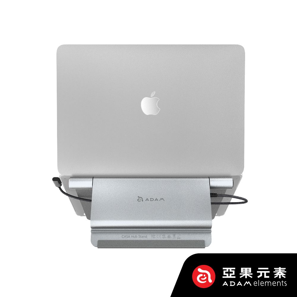 Adam 亞果元素 Hub Stand USB-C 五合一筆記型電腦支架集線器 灰