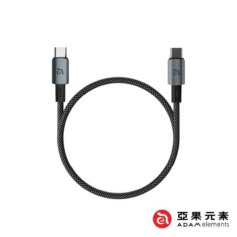 Adam 亞果元素 MS100 USB-C 對USB-C 60W 磁吸充電線 100cm 支援iPhone 15-16全系列使用