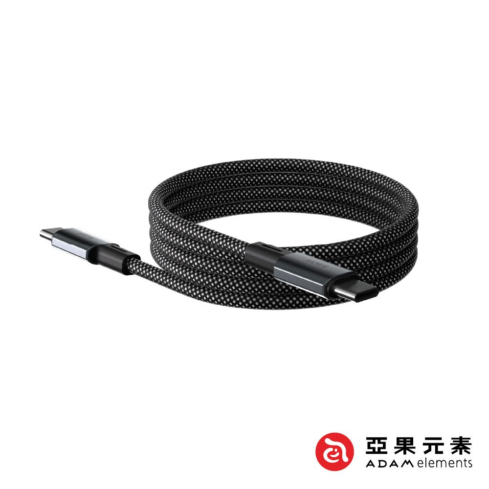 Adam 亞果元素 CASA MS200 USB-C 對USB-C 60W 磁吸充電線 200cm